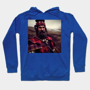 Scottish Highlander in Clan Tartan Hoodie